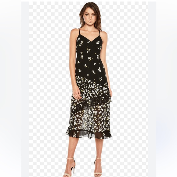 Bardot, Revolve tiered midi dress, size M - Picture 1 of 5